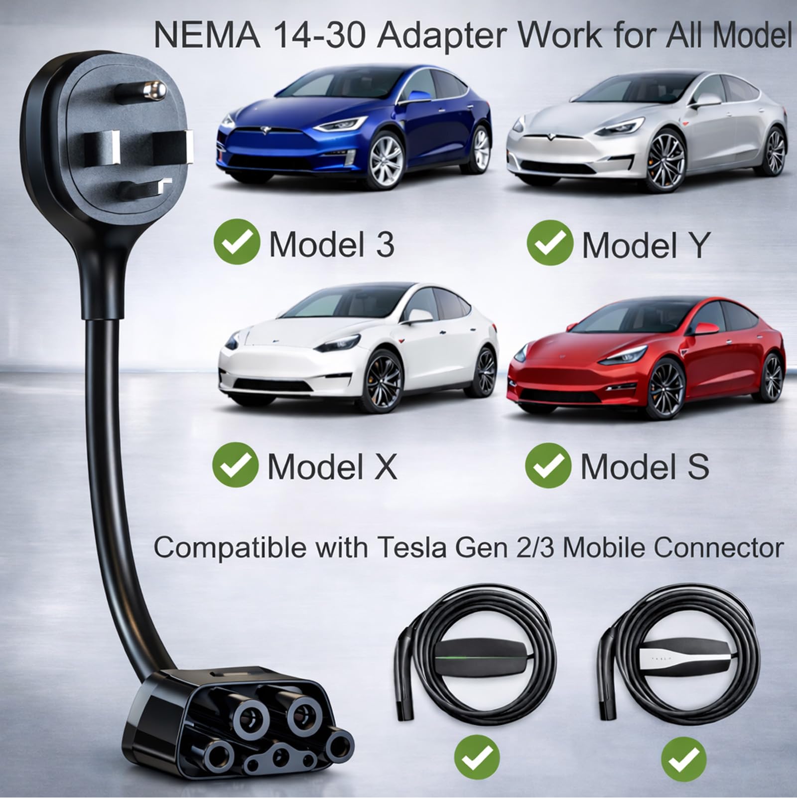Amazon.com: Westsaim for Tesla NEMA 14-30 Adapter, Tesla Mobile